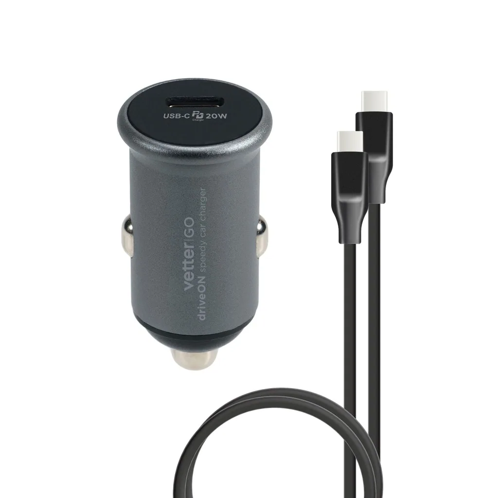 Incarcator Auto Type-C Cable, Vetter Go, Power Delivery, 20W